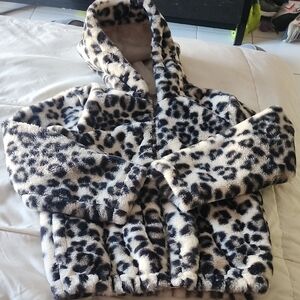 Old Navy Kids Leopard Print Puffer Jacket